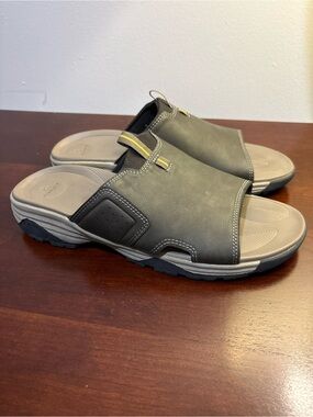 Ozark Trail Men’s Slide Sandals Sport Trail Shoes Grey Khaki Size 12